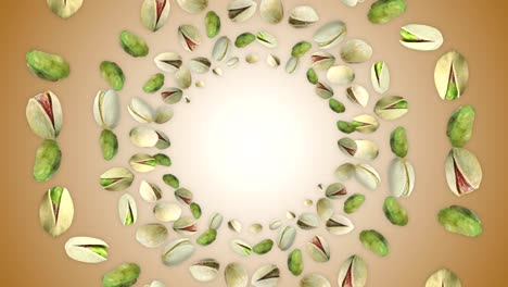 fondo de anillo de pistachos, bucle, con canal alfa