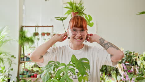 woman surrounded by plants