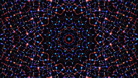 patrón de kaleidoscopio abstracto con colores completos. mandala mágica. 4k