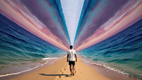 surreal path to a split sky horizon