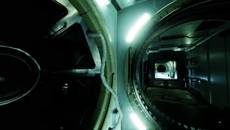 a view of the interior of a space station or spaceship