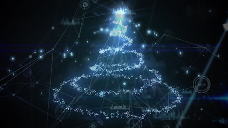 animation of stars and connections on black background
