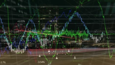 Animación-Del-Procesamiento-De-Datos-Sobre-El-Paisaje-Urbano