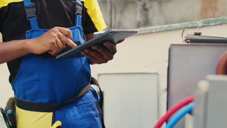 technician fixing refrigerant issues