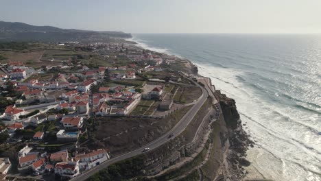 picturesque town of azenhas do mar on high cliffside of atlantic ocean