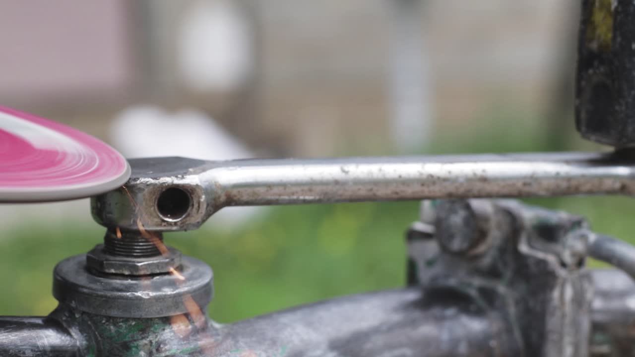 Industrial workshop. Metal grinding machine. Manufacturing