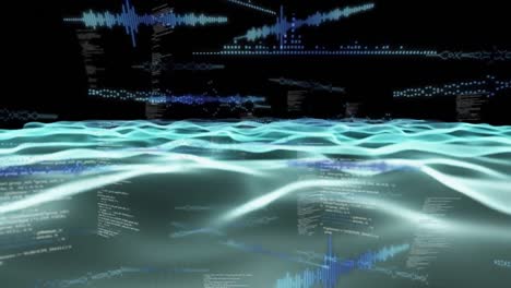 Animación-De-Gráficos-Y-Datos-En-El-Espacio-Digital-Con-Ondas