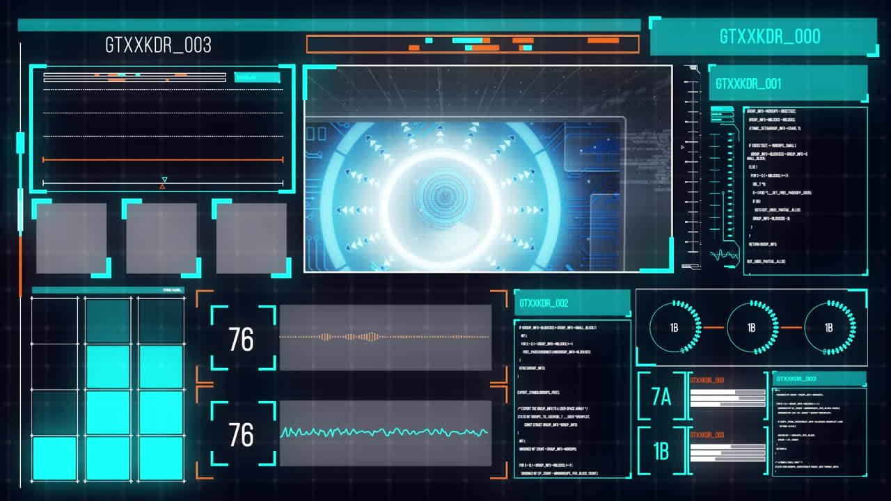 검은색 배경에 데이터 처리의 애니메이션