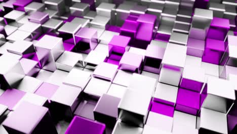 abstract animation 3d rendering. cubes looped. seamless background.