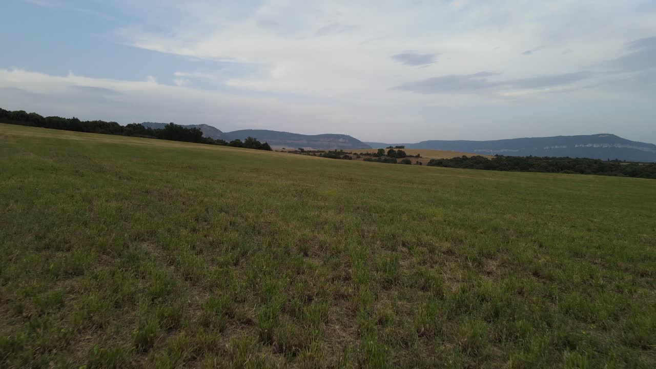 Beautiful scene on meadow for cinematic in France(sport mode) 4k