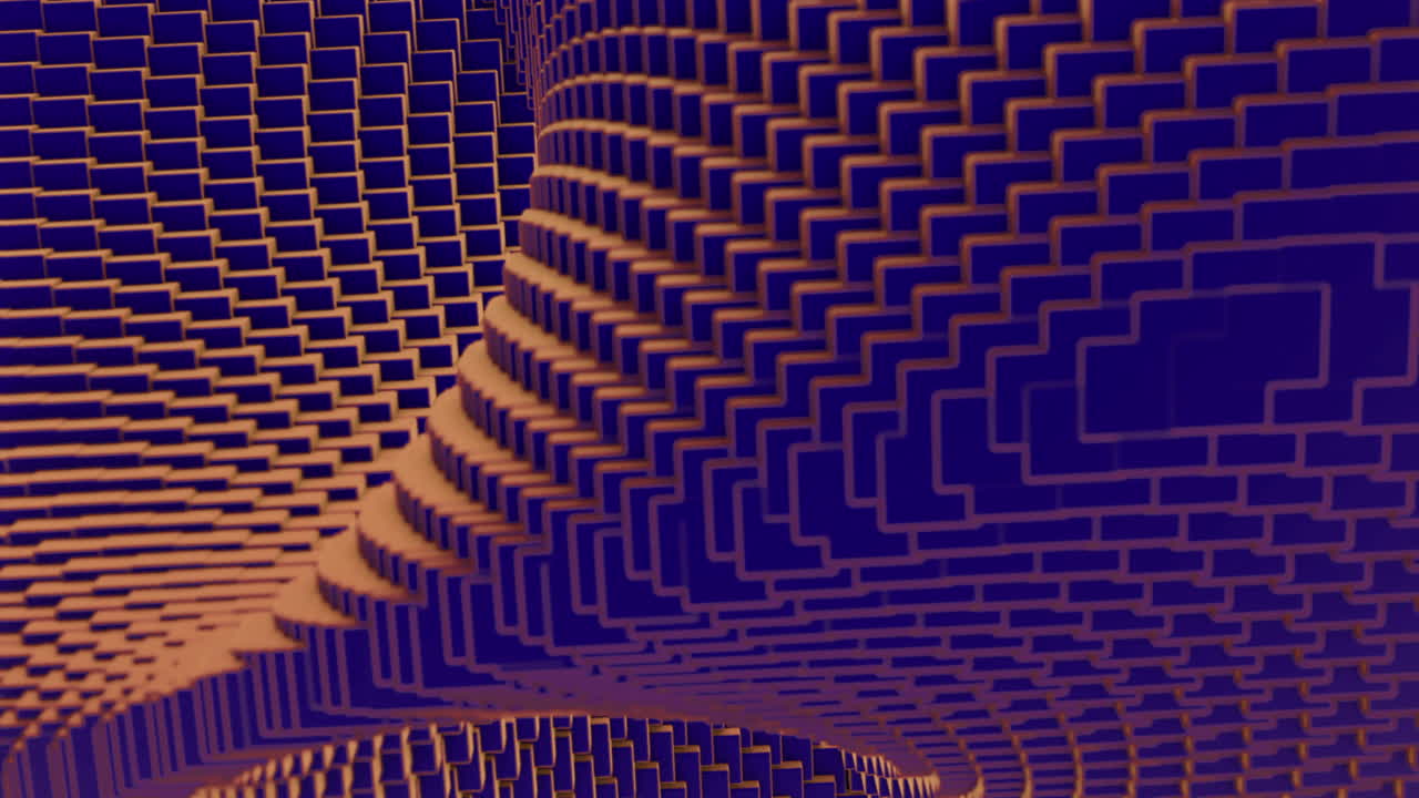 Abstract Geometric Pattern of Intertwined Cubes