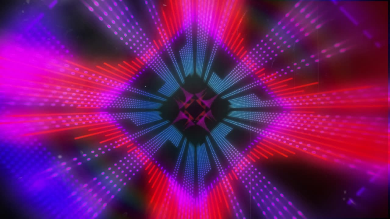 On start, diamond pulsing behind SHINE as LED dots radiating and beams shifting for text reveal