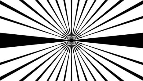 tunnel effect from lines and circle moving at the central point of the frame