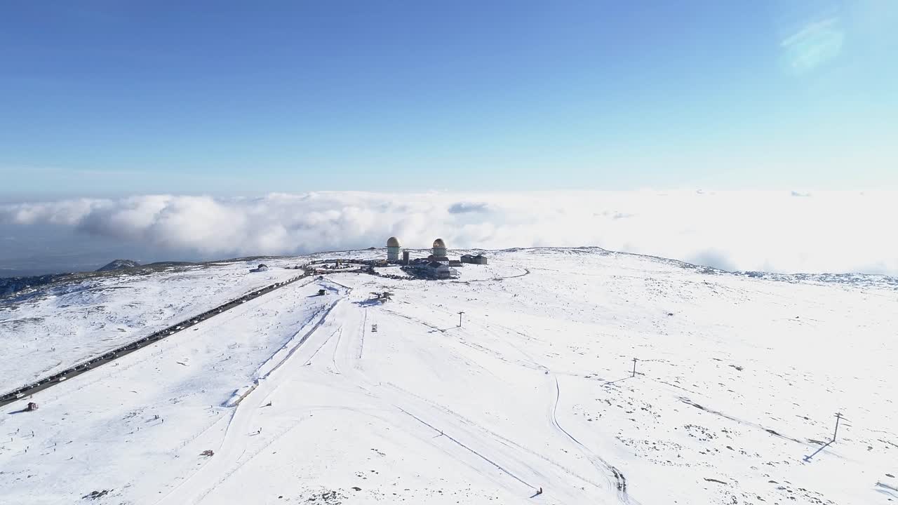 pico de la montaña, serra da estrela, portugal. vista aérea