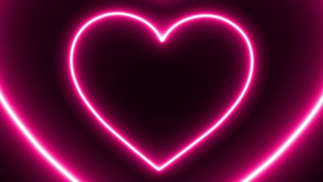 loop de corazón de neón rosado