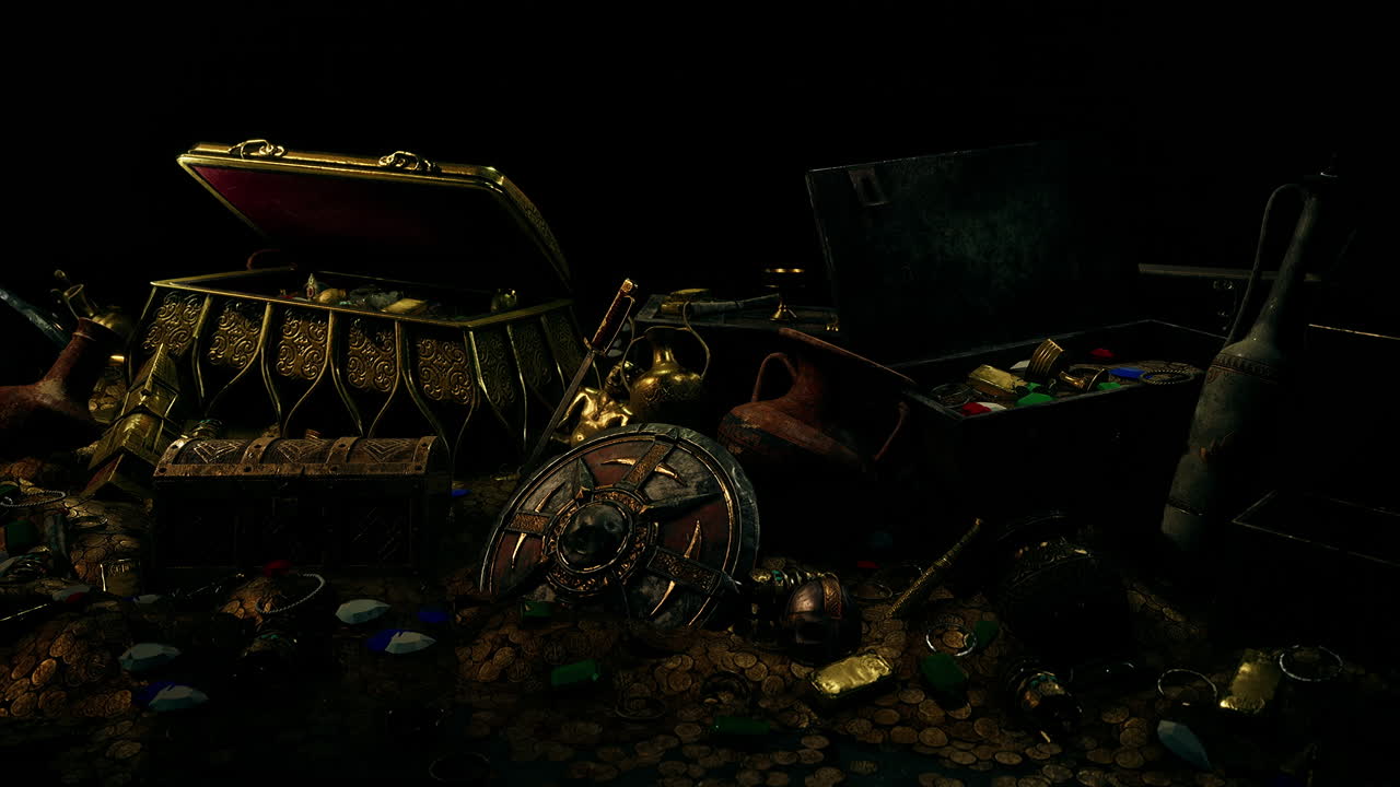 어두운 배경 에 있는 금 보석 들 의 손잡이