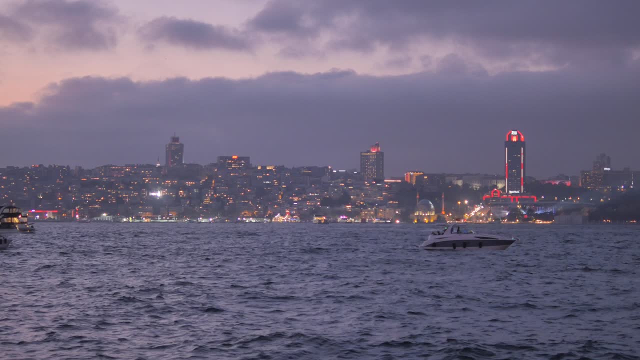 Stunning Nighttime View of Istanbul's Skyline