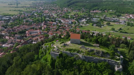 catholic christian chapel on a hill over city sinj in croatia picturesque nature