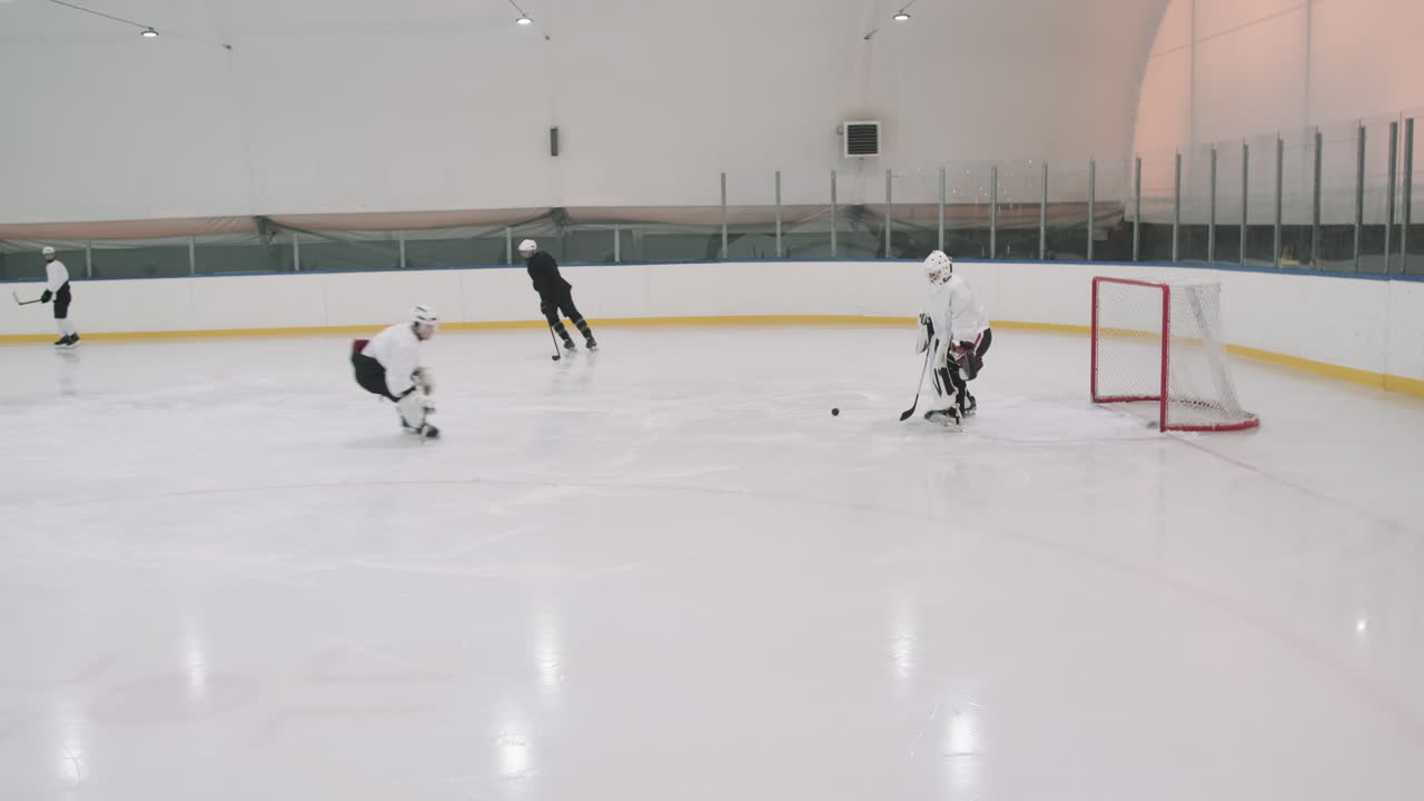 Hockey Players Practicing Penalties
