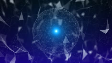 abstract digital globe futuristic technology sphere connected plexus geometric plexus background