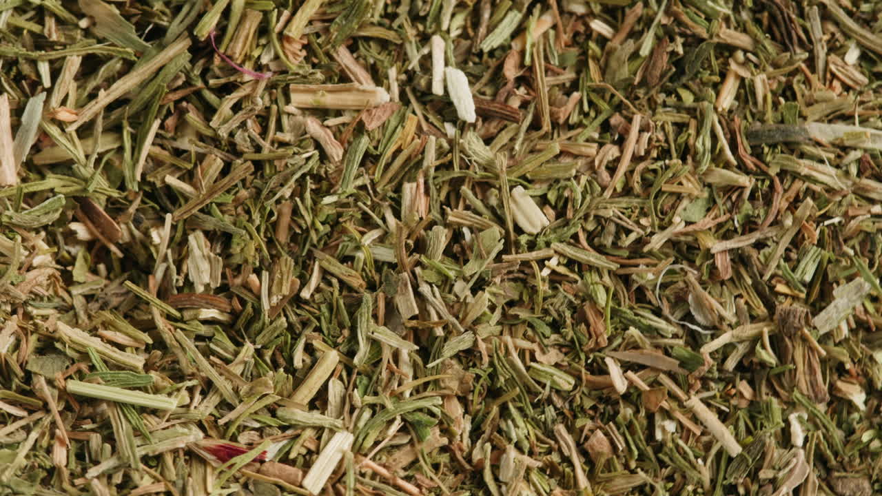 Close Up of Dried Chopped Herbs for Herbal Tea
