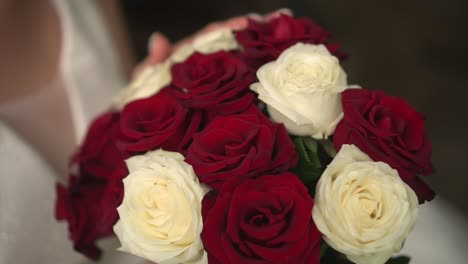 beautiful wedding bouquet of red roses