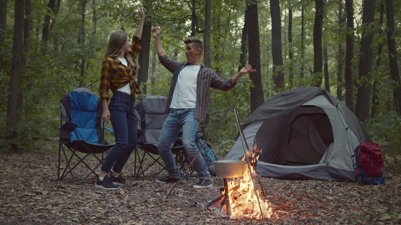Campfire Dancing Friends