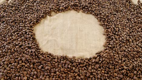 coffee beans forming circle