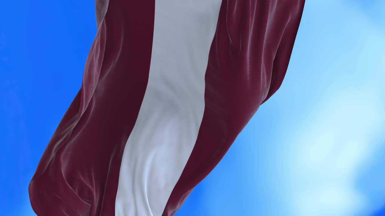 Bucle sin fin de la bandera de Letonia