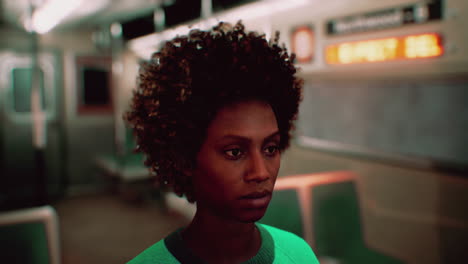 close up portrait of a beautiful african american woman