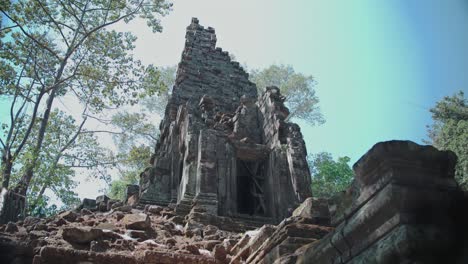 prasat preah palilay - sanctuary in the wooded area of angkor thom in siem reap, cambodia