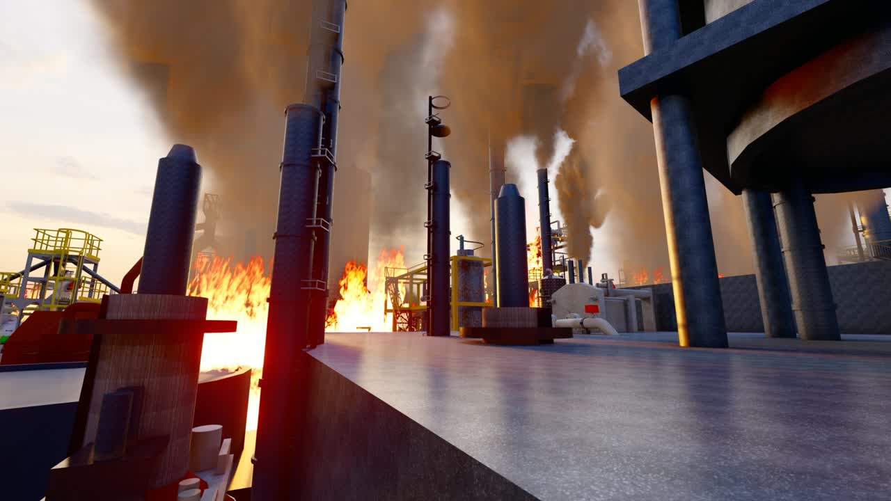 폭발과 화재는 공장에서 안전 사고로 인해 발생합니다.