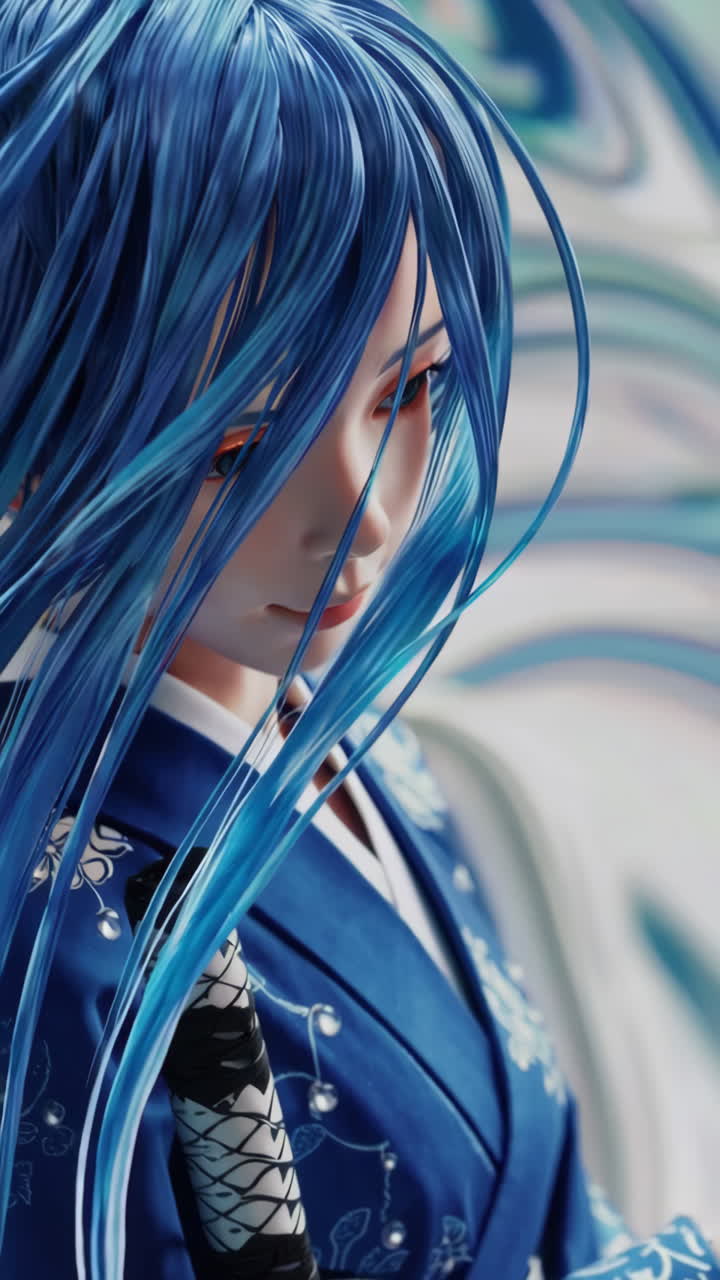 Anime Female Samurai Portrait