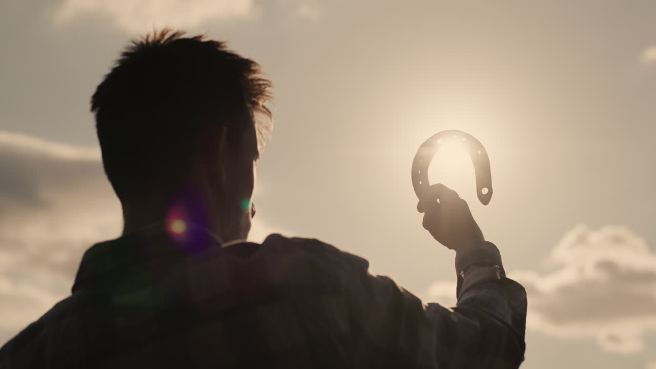 농부는 말 기호 1을 보여줍니다