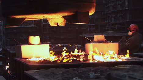 metal casting process in a foundry