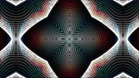 Seamless Loop Abstract With Multicolored Fragments, Kaleidoscope Ornament