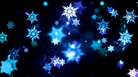 winter colorful snowflakes