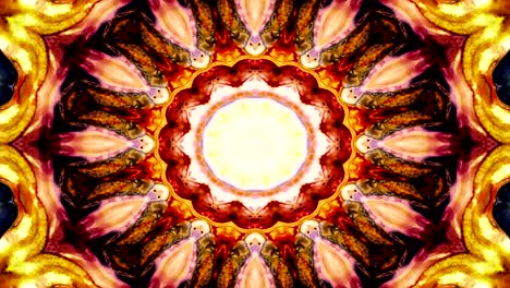 abstracto colorido patrón simétrico ornamental decorativo kaleidoscopio movimiento círculo geométrico y formas de estrellas