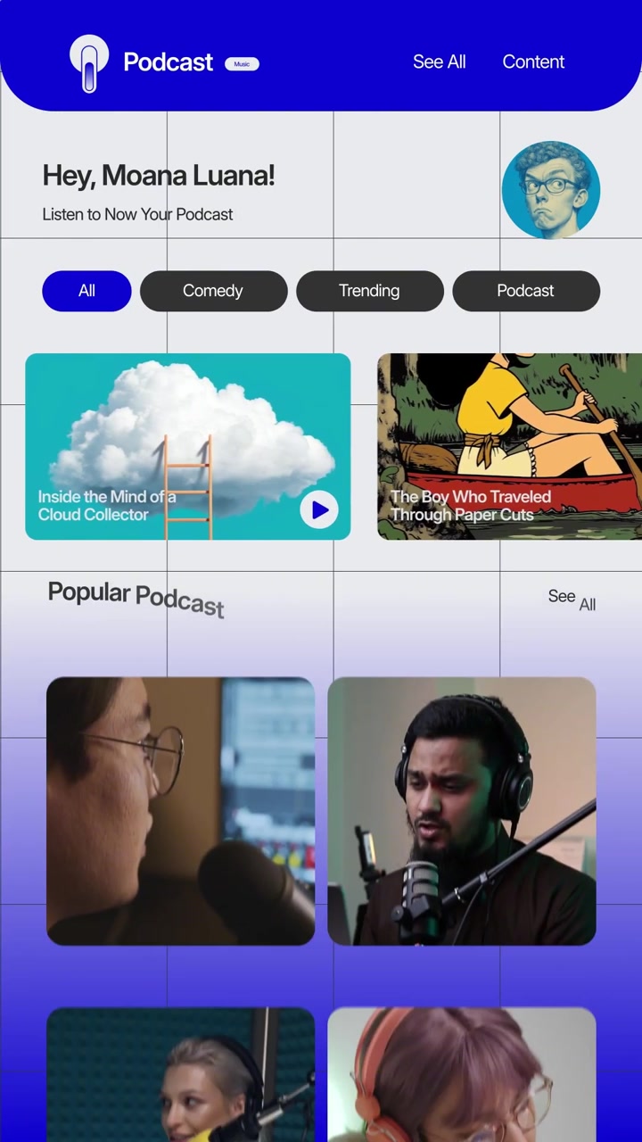 Podcast Streaming App UI