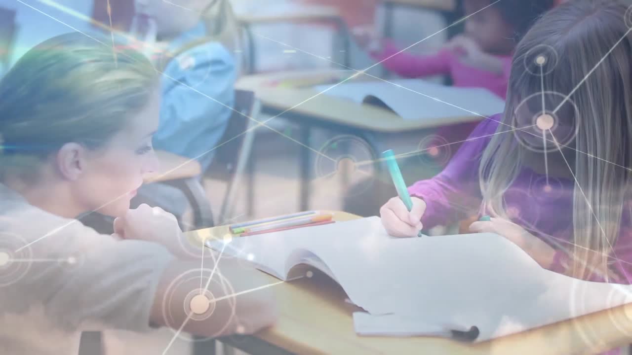 여학생들의 글쓰기를 통한 연결 네트워크의 애니메이션