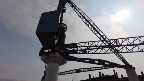 waterford city the quays crane turned into artwork to remember the former use of the quays as a working harbour