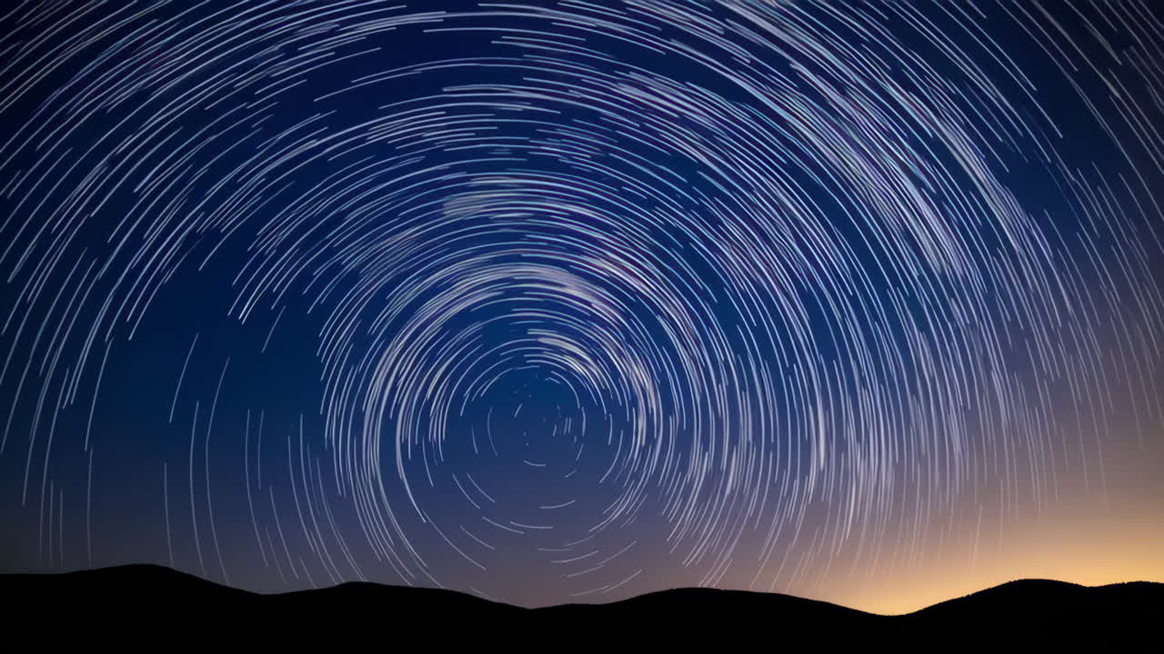 Star Trails over Mountains