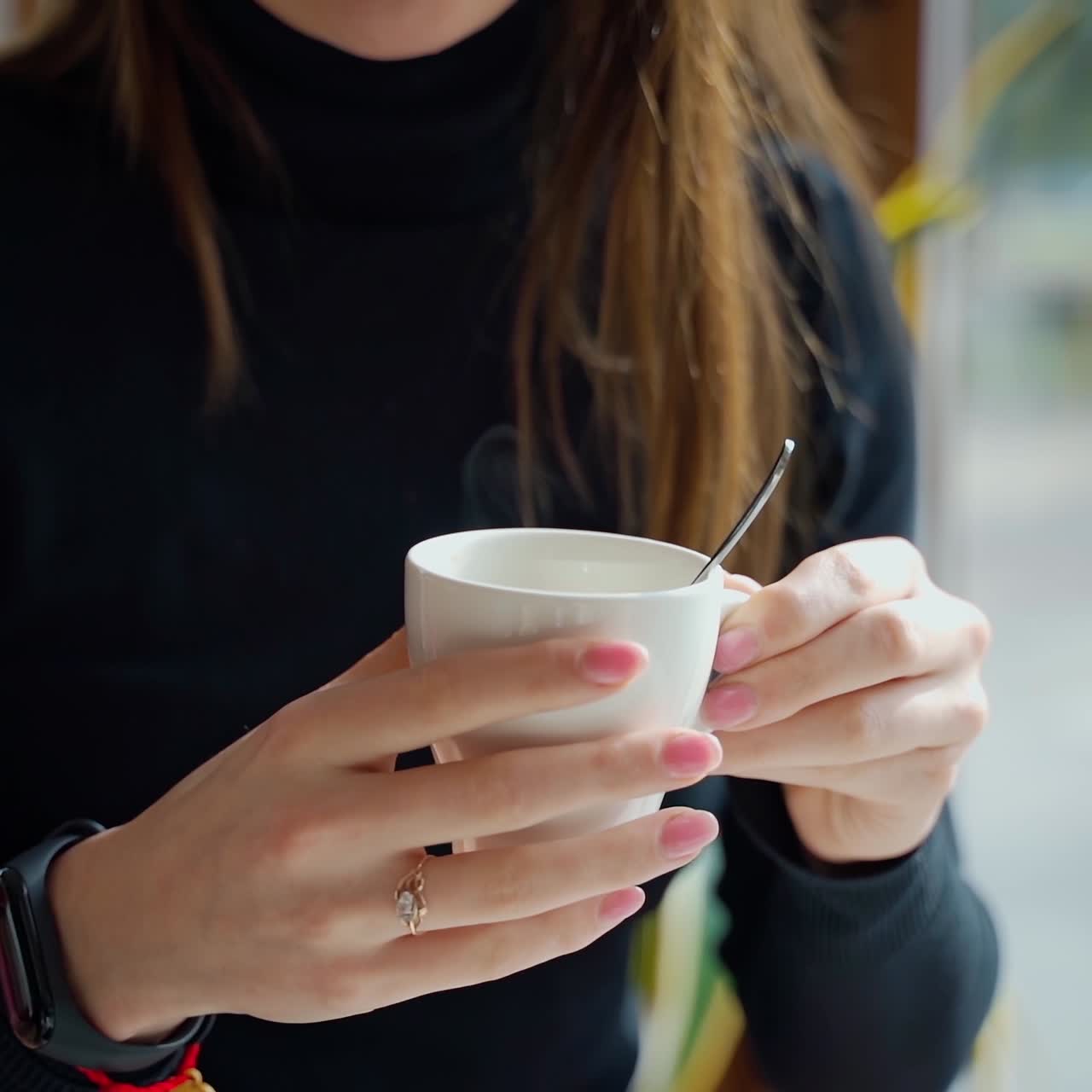 Woman in coffee shop