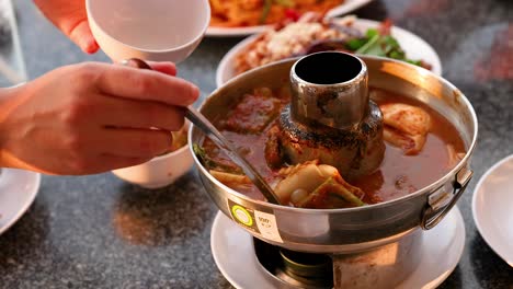 a meal being served in pattaya, thailand