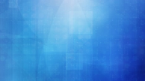 seamless looping blue digital halftone dots grid animation background with flowing geometric shapes for modern technology presentations, high-tech modern futuristic motion graphics