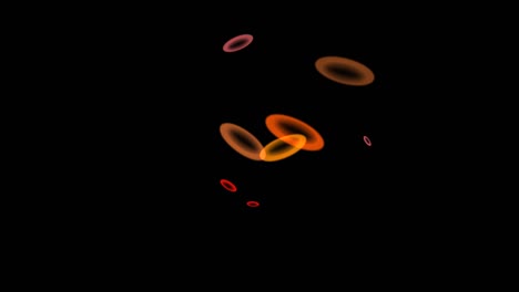 black background and  moving ellipses
