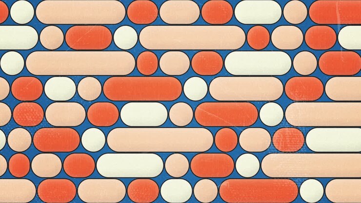 Retro Abstract Pattern Grid