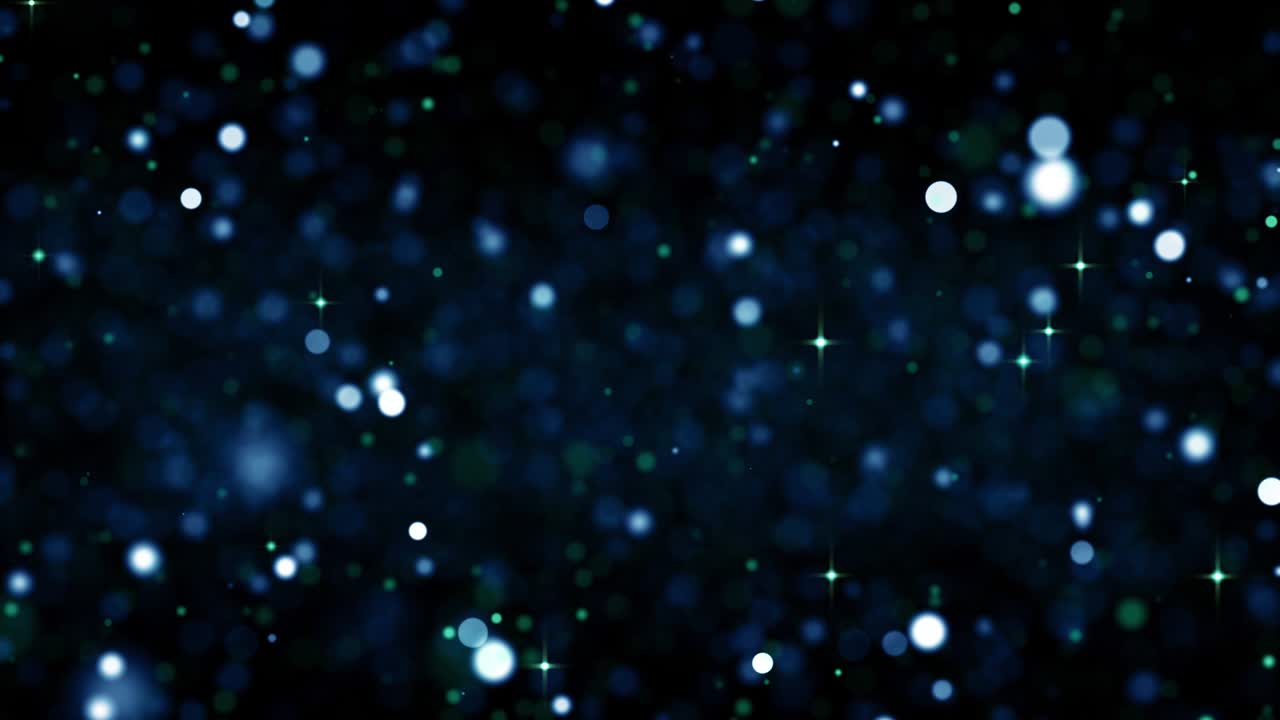 Particles blue green event game trailer titles cinematic concert stage background loop