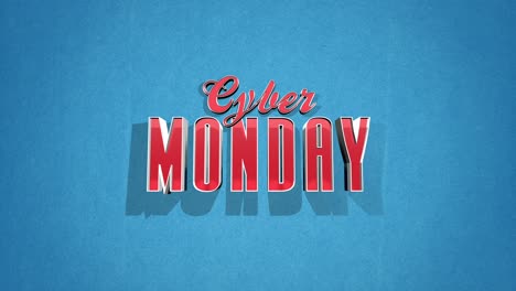 Retro-Cyber-Monday-Text-Im-80er-Jahre-Stil-Auf-Einer-Blauen-Grunge-Textur