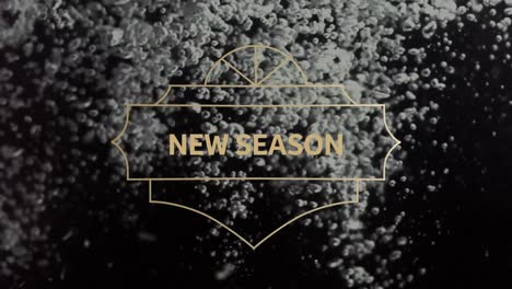 animation of new season text on black background